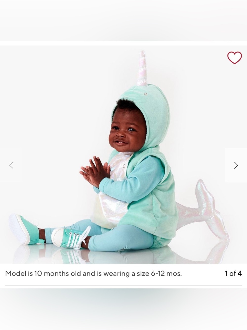 Pottery Barn Kids‎ Blue Baby Narwhal Costume Size 0-6 months New with tags!